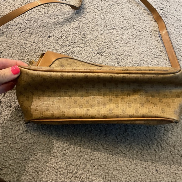 Gucci Vintage Logo Micro GUCCISIMA PVC Crossbody Tan Leather Shoulder Bag Purse - Picture 6 of 9